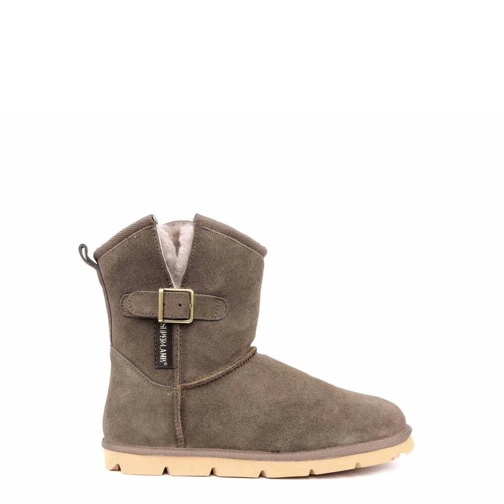 NEW SUPERLAMB women's argali buckle boots in taupe